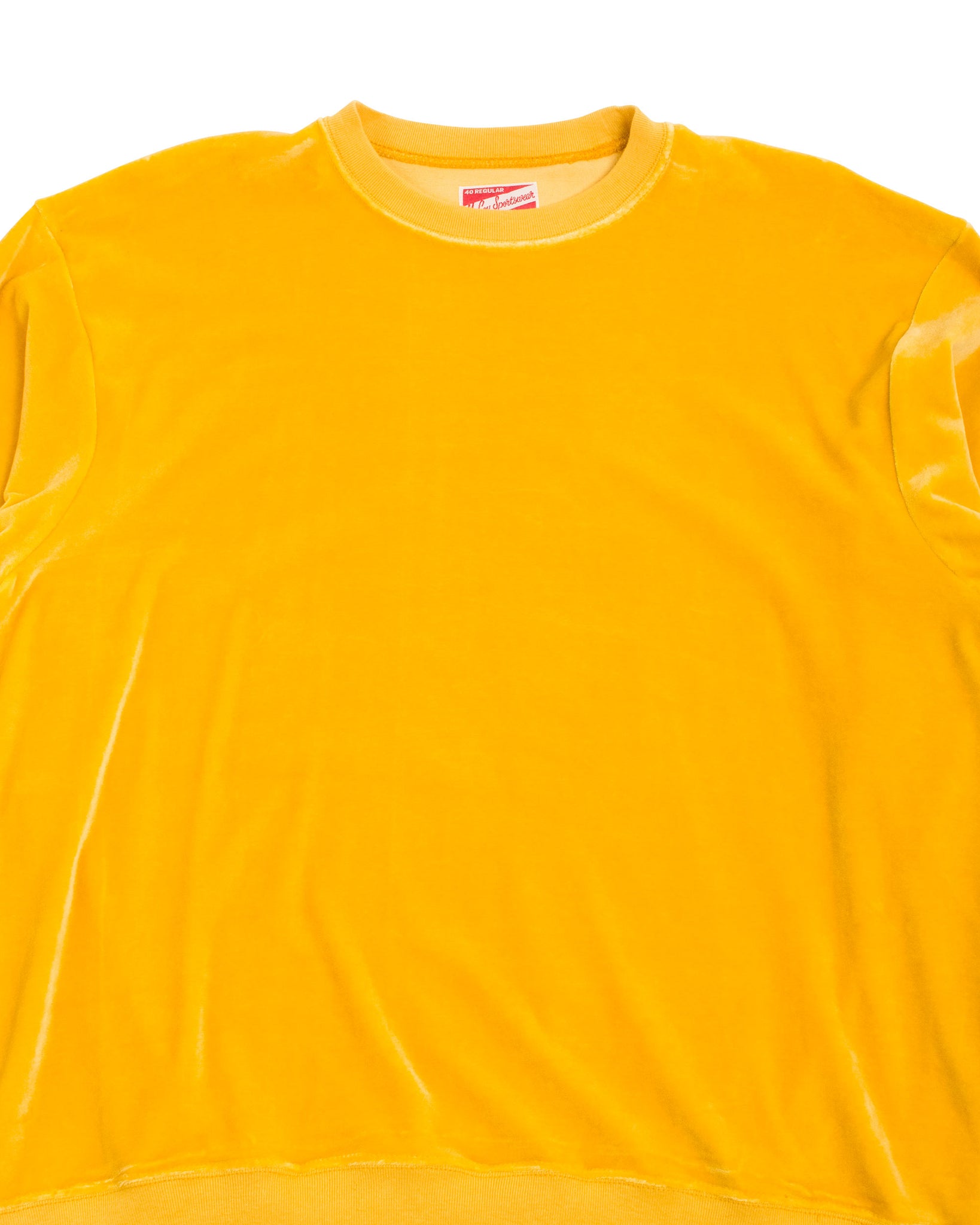 The Real McCoy's MC22002 Cotton Rayon Pile Sweatshirt Yellow Details