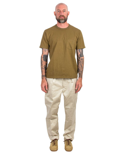 The Real McCoy's MC22006 Pocket Tee Olive Model