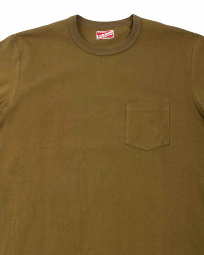 The Real McCoy's MC22006 Pocket Tee Olive Details