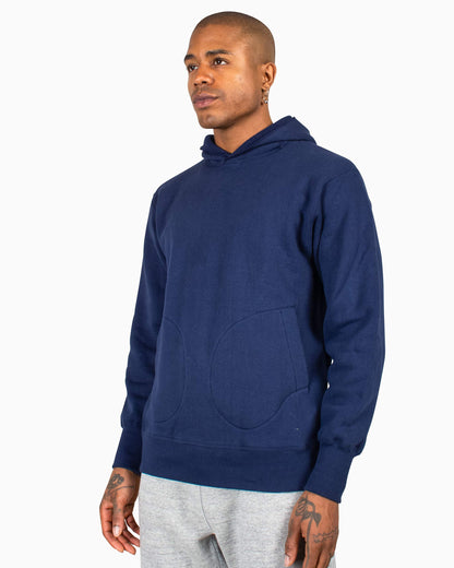 The Real McCoy’s MC22112 Boxing Glove Pocket Hooded Sweatshirt Navy Close