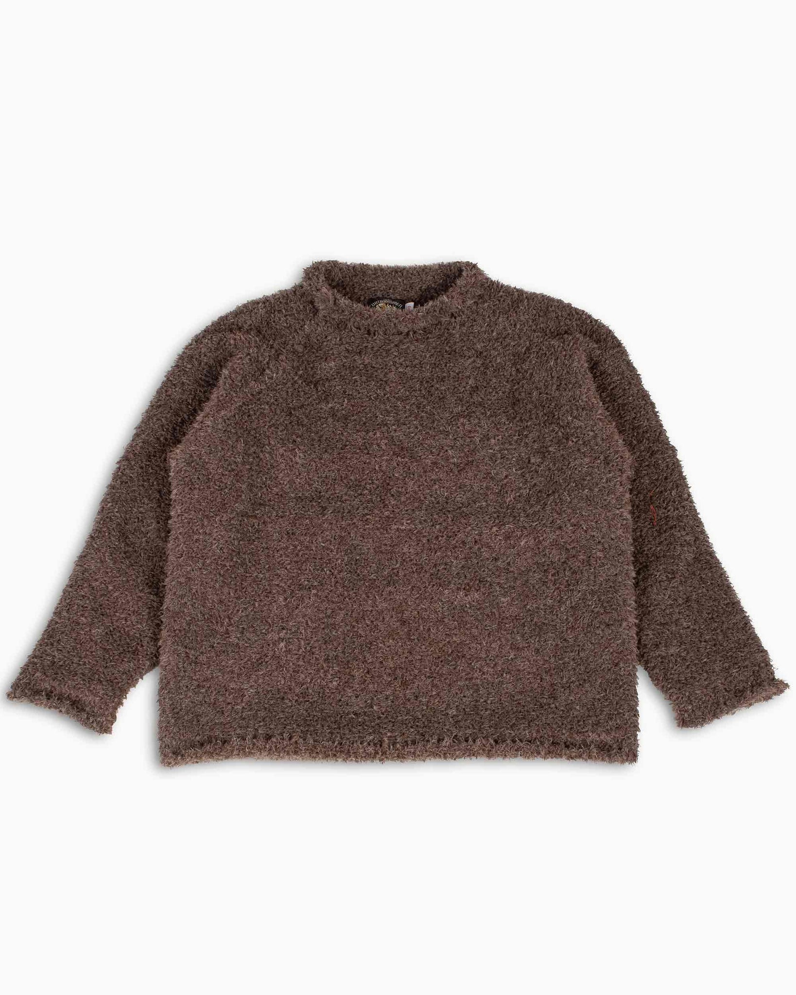 The Real McCoy's MC22123 Mockneck Mole Sweater Brown