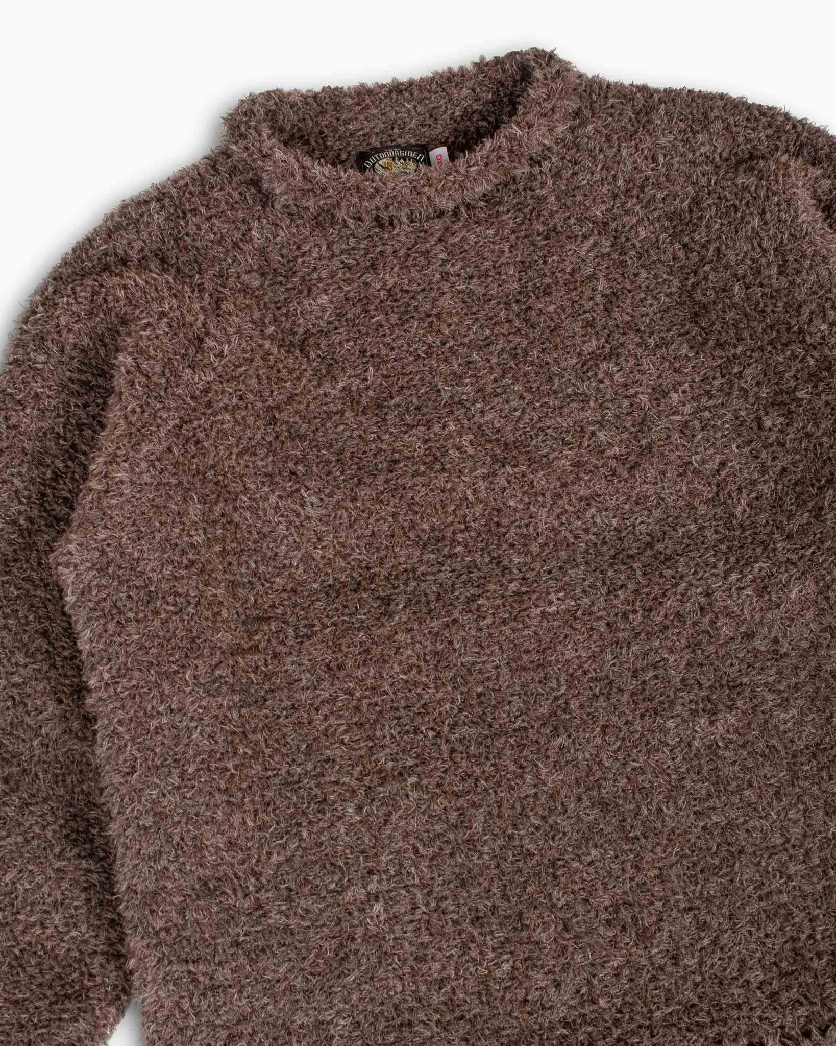 The Real McCoy's MC22123 Mockneck Mole Sweater Brown Details
