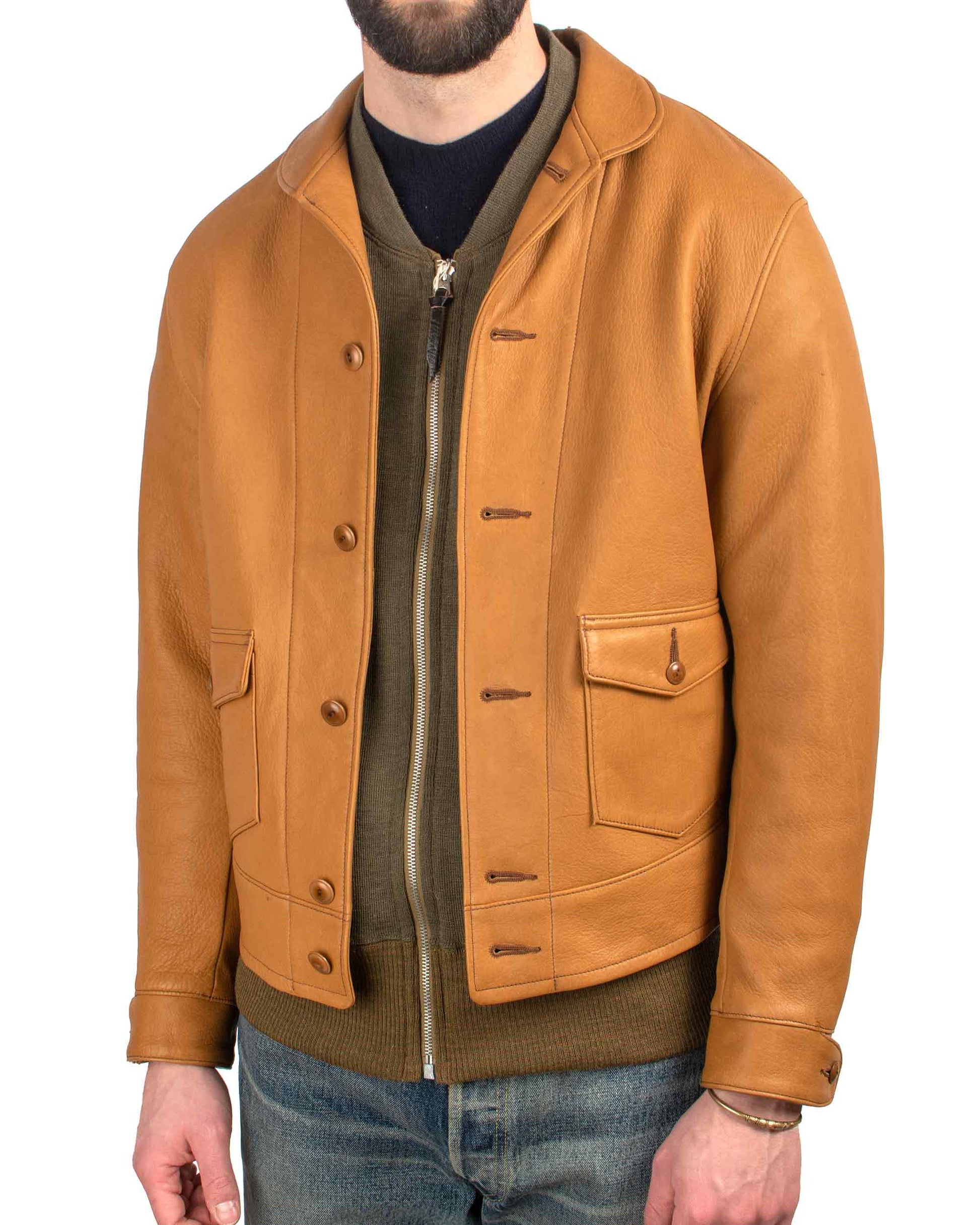 The Real McCoy's MJ19024 30's Sports Jacket / Dillinger Brown Close