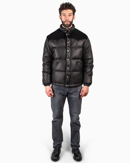 The Real McCoy's MJ20119 Deerskin Down Jacket (Black) Model