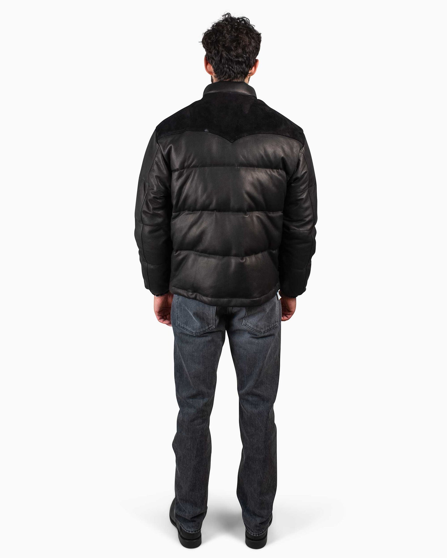 The Real McCoy's MJ20119 Deerskin Down Jacket (Black) Back