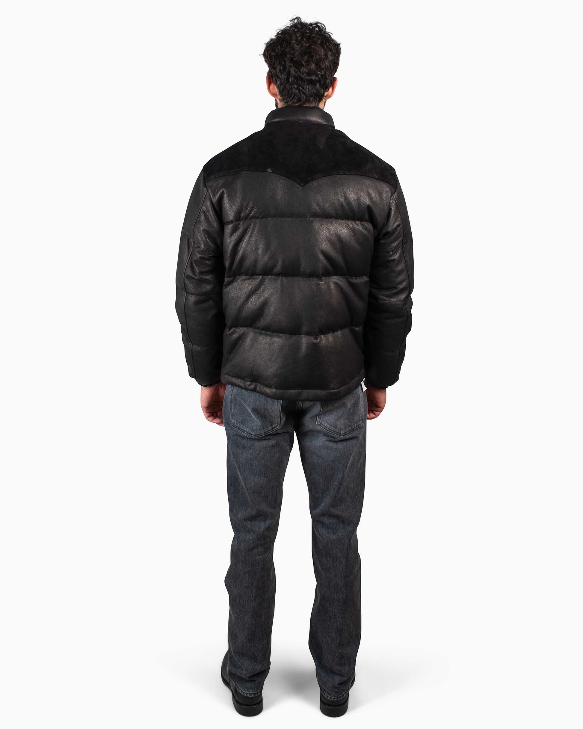 The Real McCoy's MJ20119 Deerskin Down Jacket (Black) Back