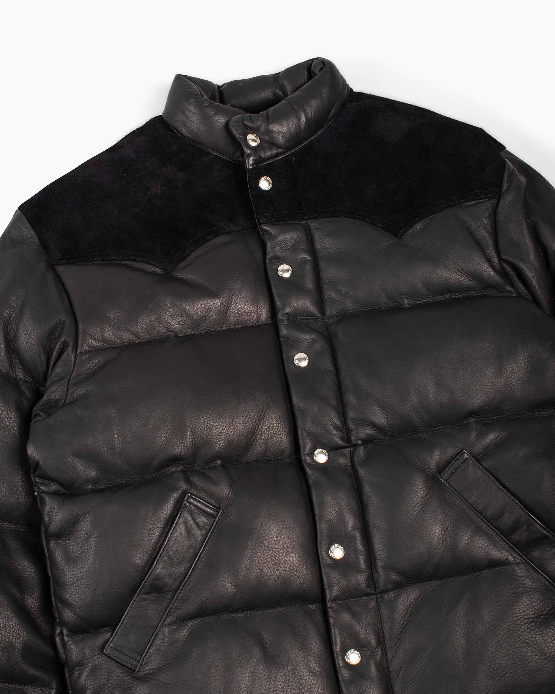 The Real McCoy's MJ20119 Deerskin Down Jacket (Black) Details