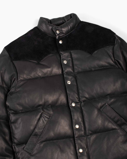 The Real McCoy's MJ20119 Deerskin Down Jacket (Black) Details