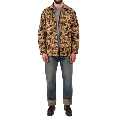 The Real McCoy's MJ21013 Beo Gam Camouflage Shirt Beige Model