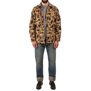 The Real McCoy's MJ21013 Beo Gam Camouflage Shirt Beige Model