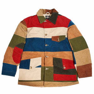 The Real McCoy's MJ21015 Multicolour Corduroy Hunting Coat Tricolour
