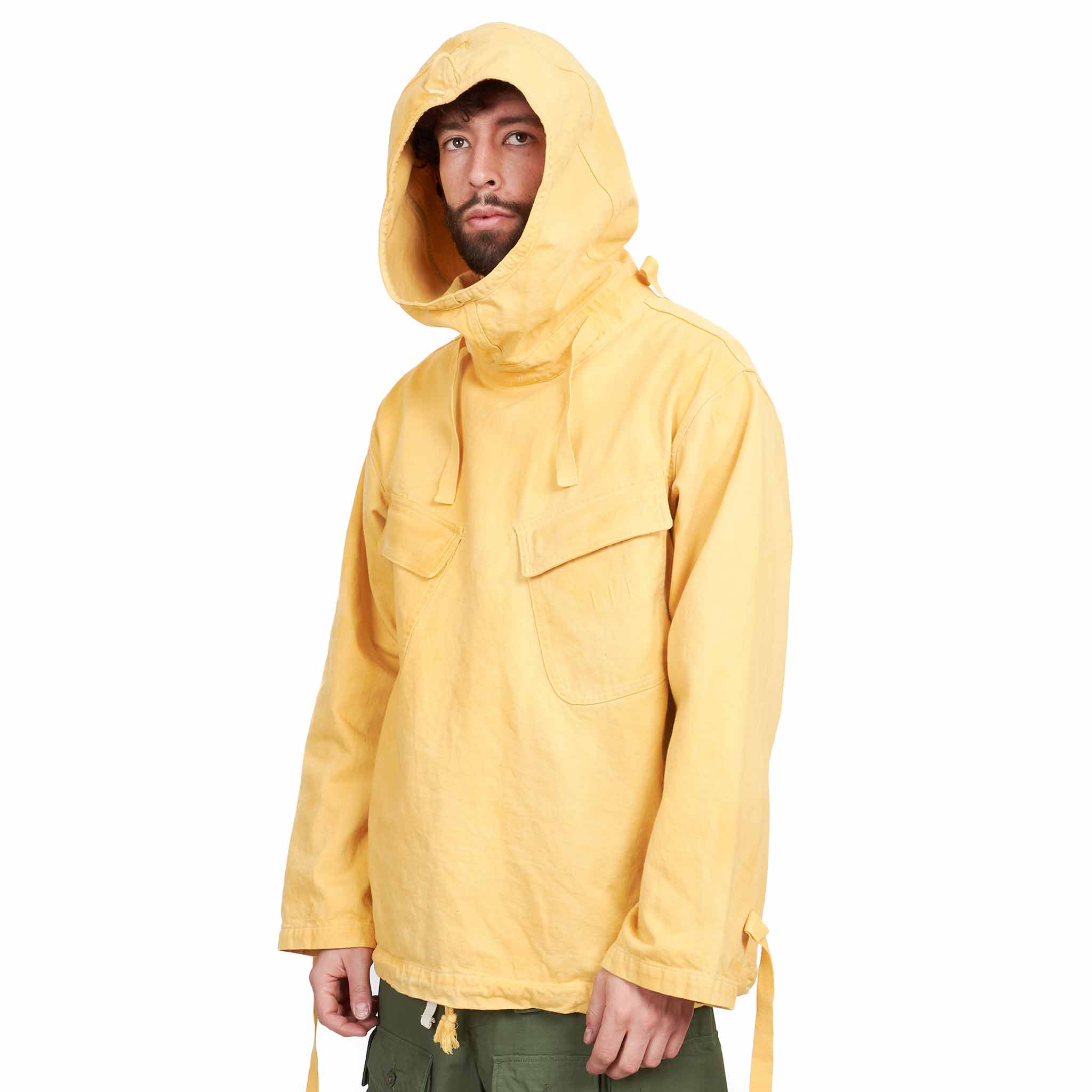 The Real McCoy's MJ21022 USN Salvage Smock Parka (Over-Dyed) Yellow Hood