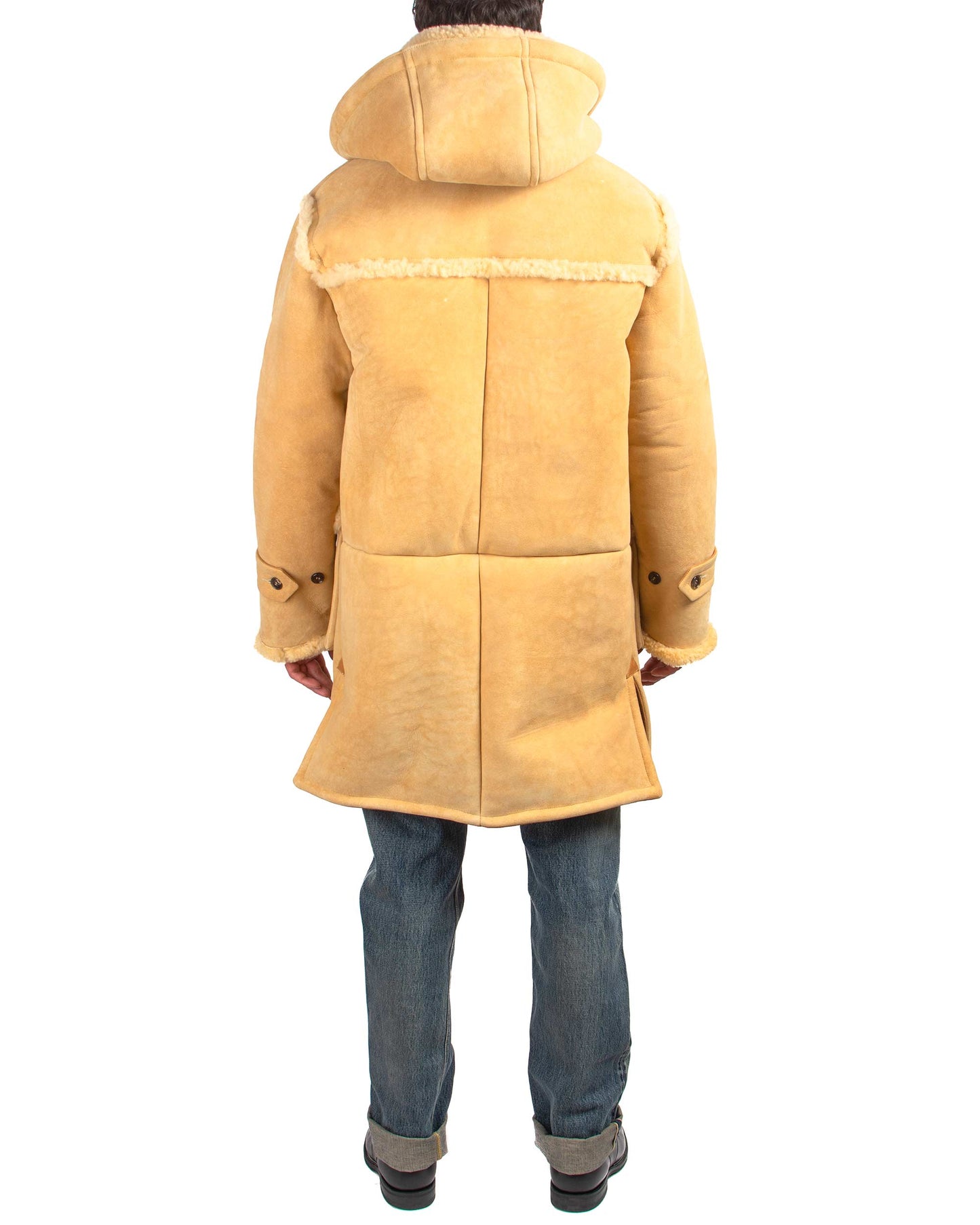 The Real McCoy's MJ21123 Mouton Duffle Coat Beige Back