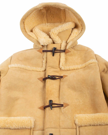 The Real McCoy's MJ21123 Mouton Duffle Coat Beige Detail