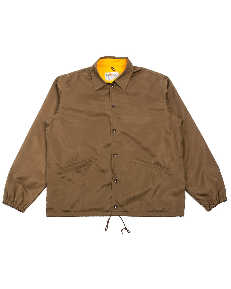 The Real McCoy's MJ22019 Nylon Cotton Lined Coach Jacket Brown