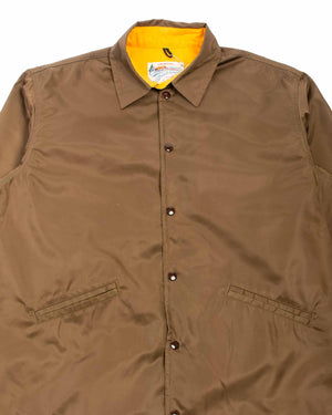 The Real McCoy's MJ22019 Nylon Cotton Lined Coach Jacket Brown Details