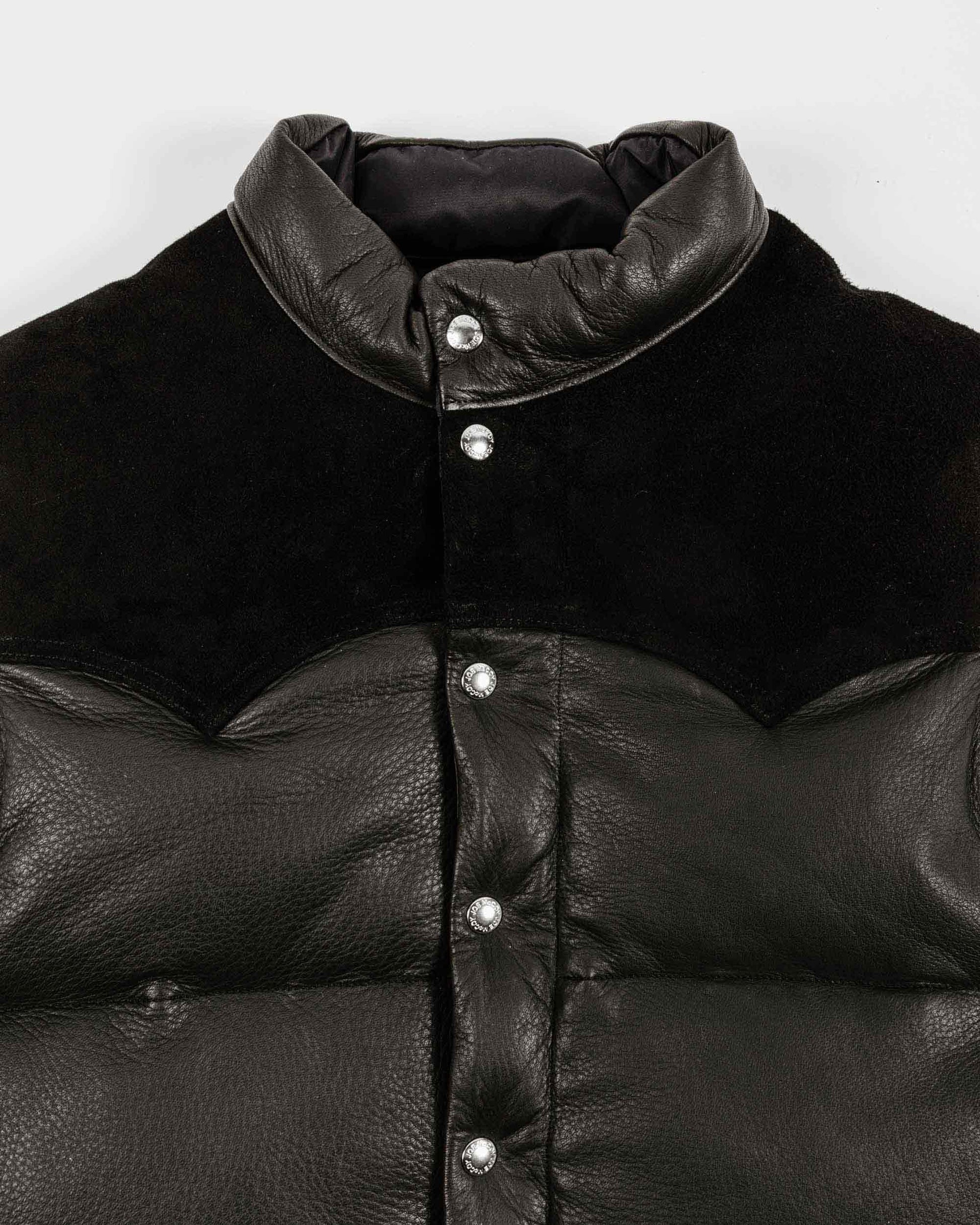 The Real McCoy's MJ22119 Deerskin Down Vest Black Details