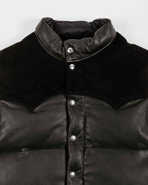 The Real McCoy's MJ22119 Deerskin Down Vest Black Details