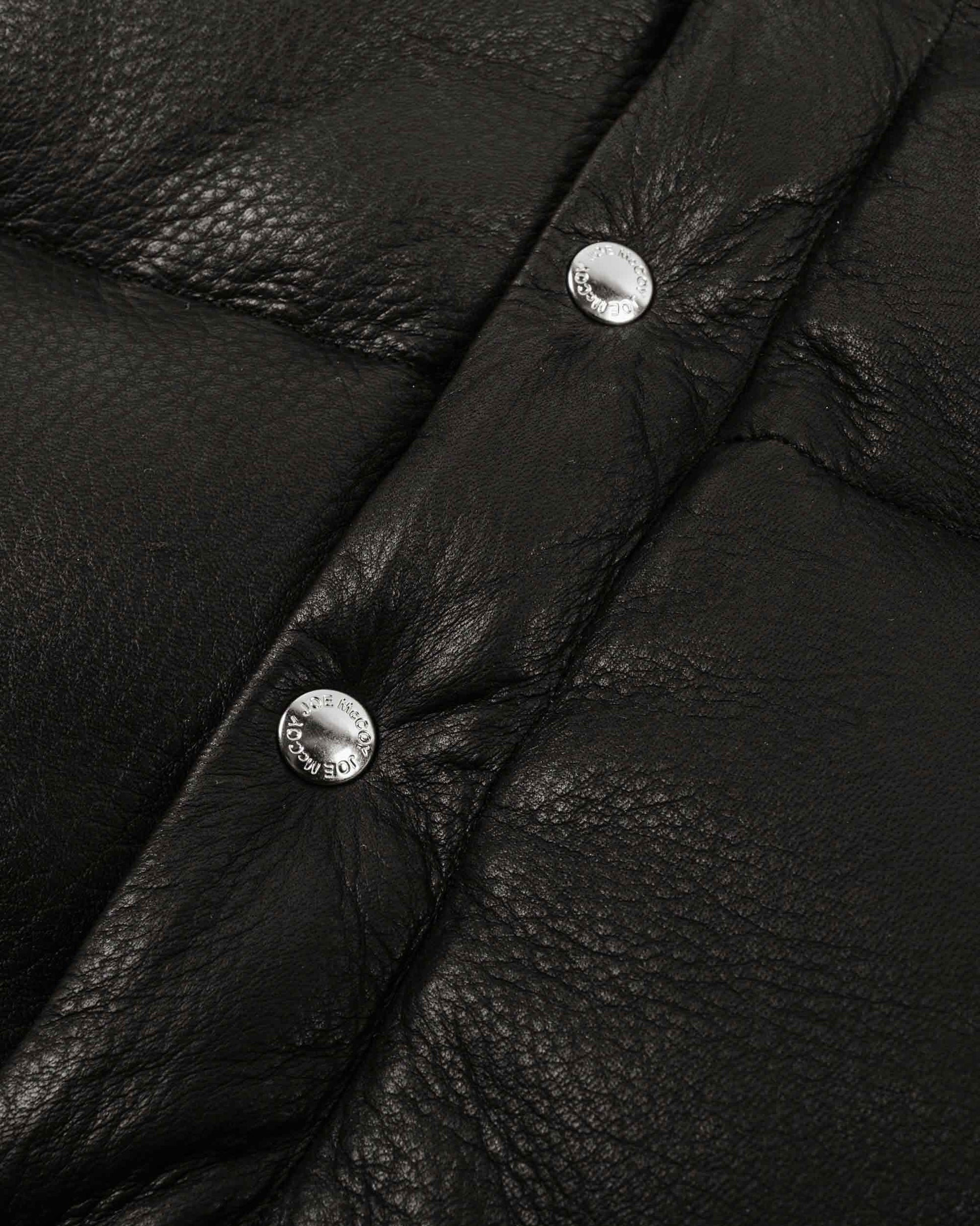 The Real McCoy's MJ22119 Deerskin Down Vest Black Buttons