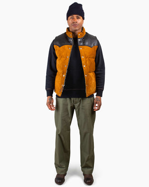 The Real McCoy's MJ22120 Roughout Down Vest Raw Sienna Model
