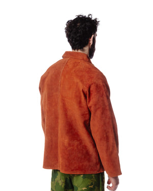 The Real McCoy's MJ23014 8HU Leather Welder Jacket Brick Red Back