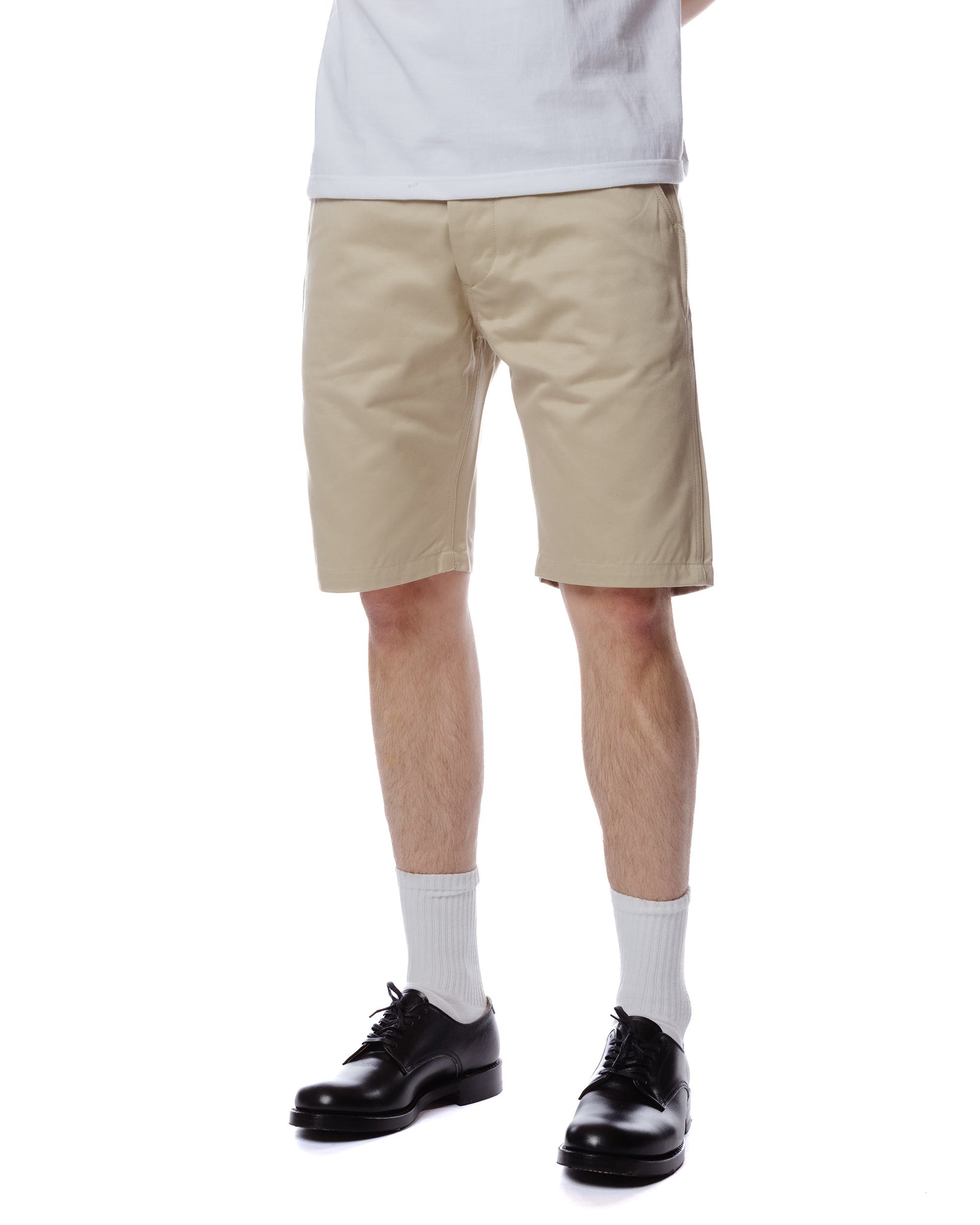 The Real McCoy's MP20018 Joe McCoy Chino Shorts Beige Front
