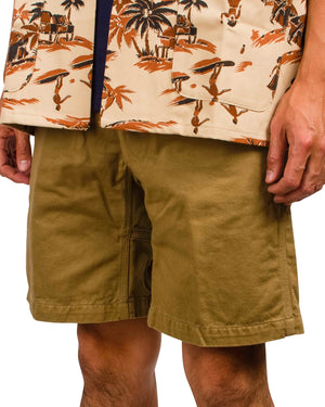 The Real McCoy's MP21017 Climbers' Shorts (Over-Dyed) Khaki Close