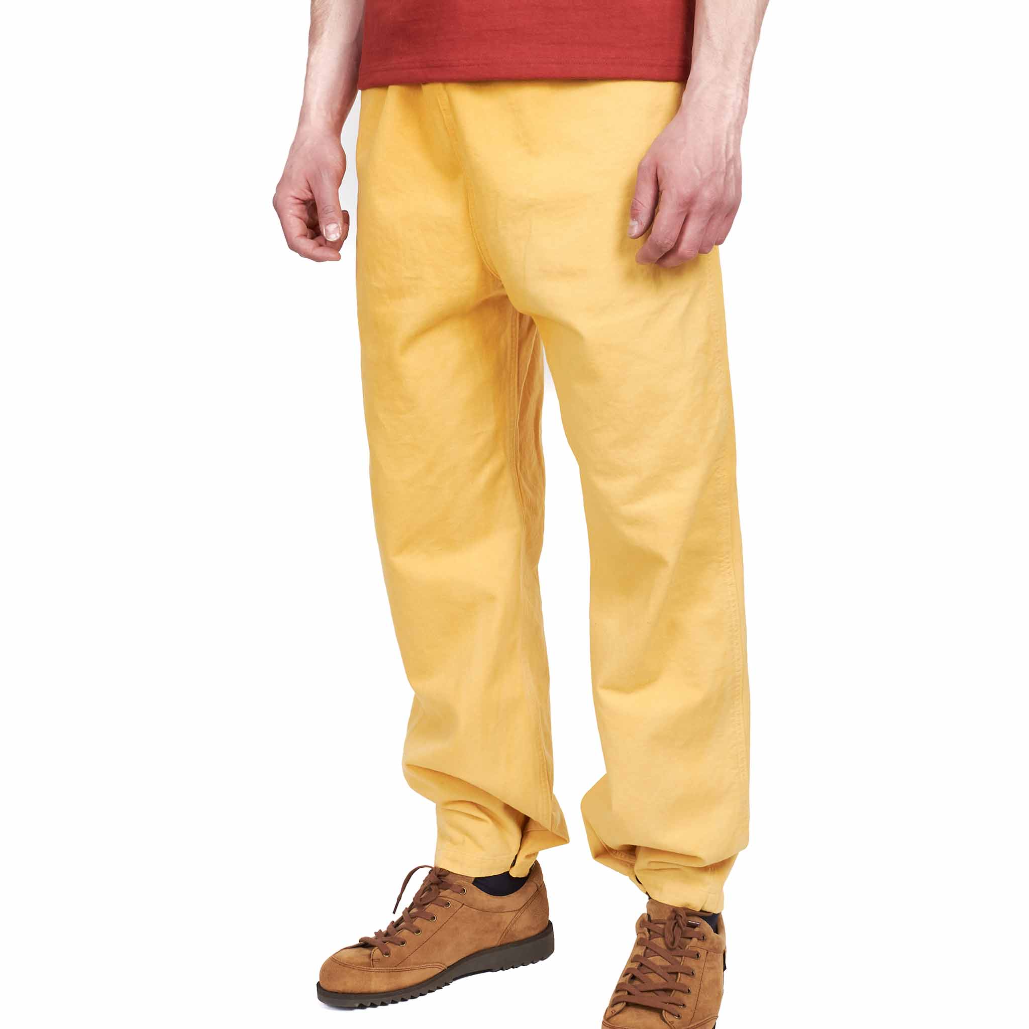 The Real McCoy's MP21019 USN Salvage Trousers (Over-Dyed) Yellow cinched