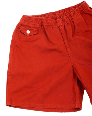 The Real McCoy's MP22015 Cotton Drill Swim Shorts (Over-Dyed) Brick Red Details