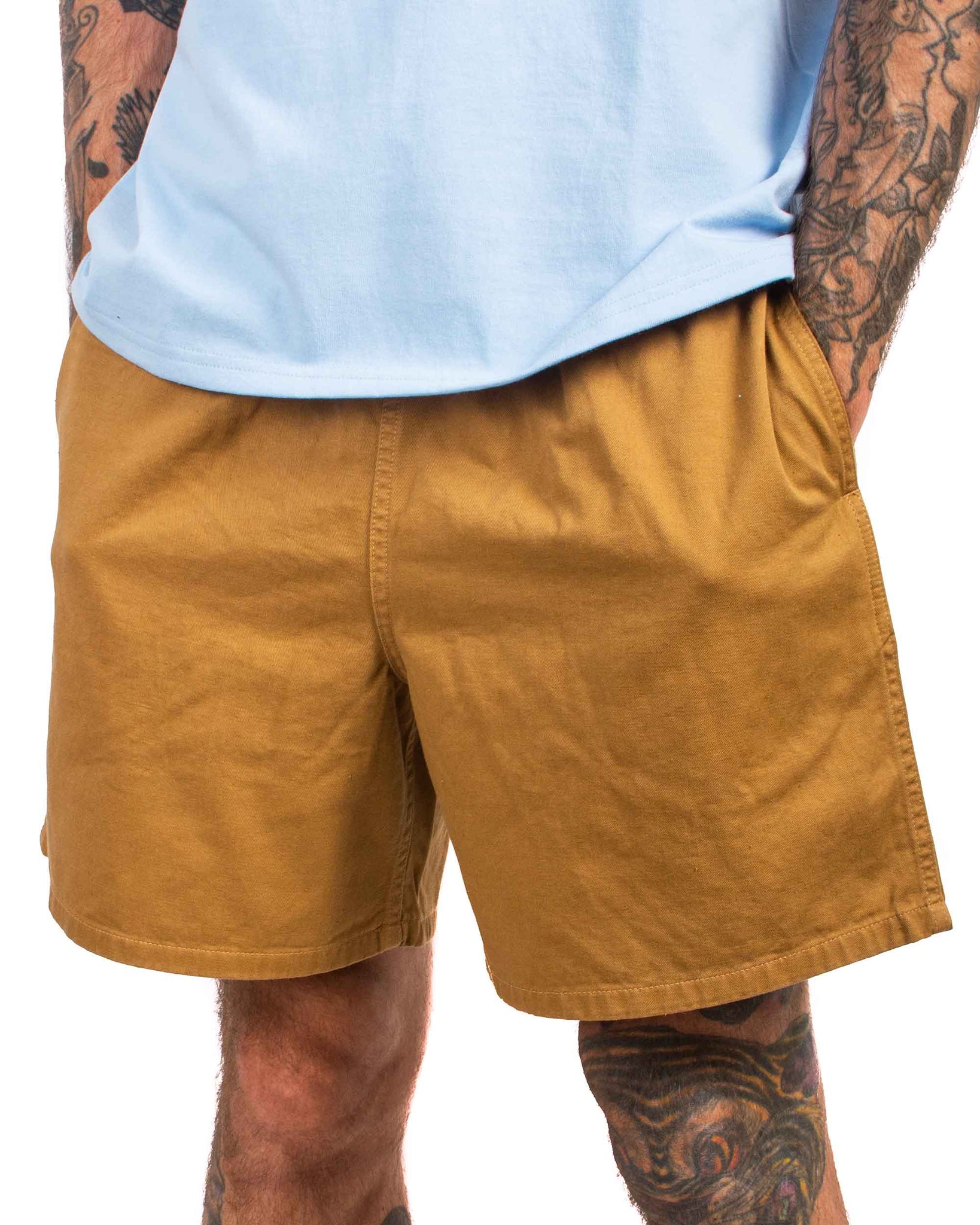 The Real McCoy's MP22015 Cotton Drill Swim Shorts (Over-Dyed) Chestnut CloseThe Real McCoy's MP22015 Cotton Drill Swim Shorts (Over-Dyed) Chestnut Details
