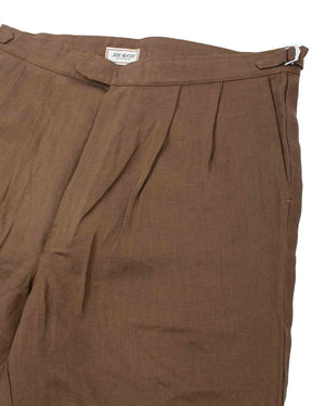 The Real McCoy's MP22017 Linen Pleated Short Pants Brown Details