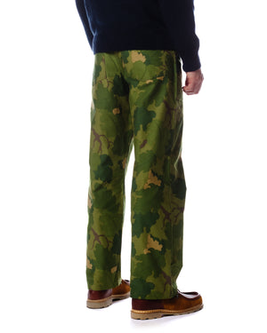 The Real McCoy's MP23001 Camouflage Civilian Trousers / Mitchell Pattern Green Back