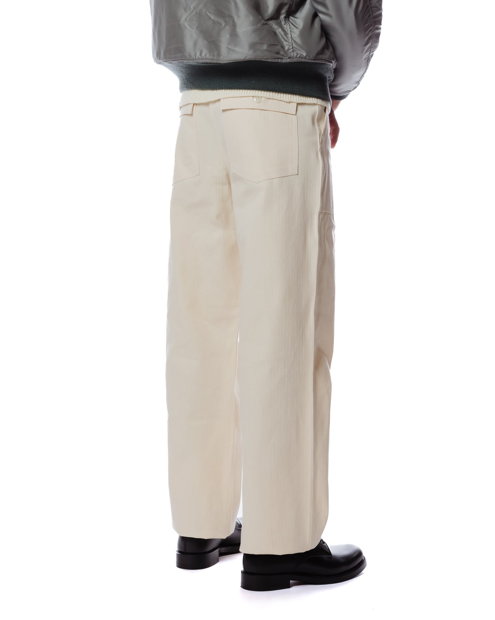 The Real McCoy's MP23017 Utility Trousers / White HBT Ecru Back