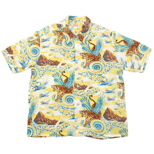 The Real McCoy's MS21001 Rayon Hawaiian Shirt / Flying Tigers Yellow