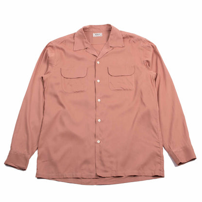 The Real McCoy's MS21009 Open Collar Rayon Shirt Pink