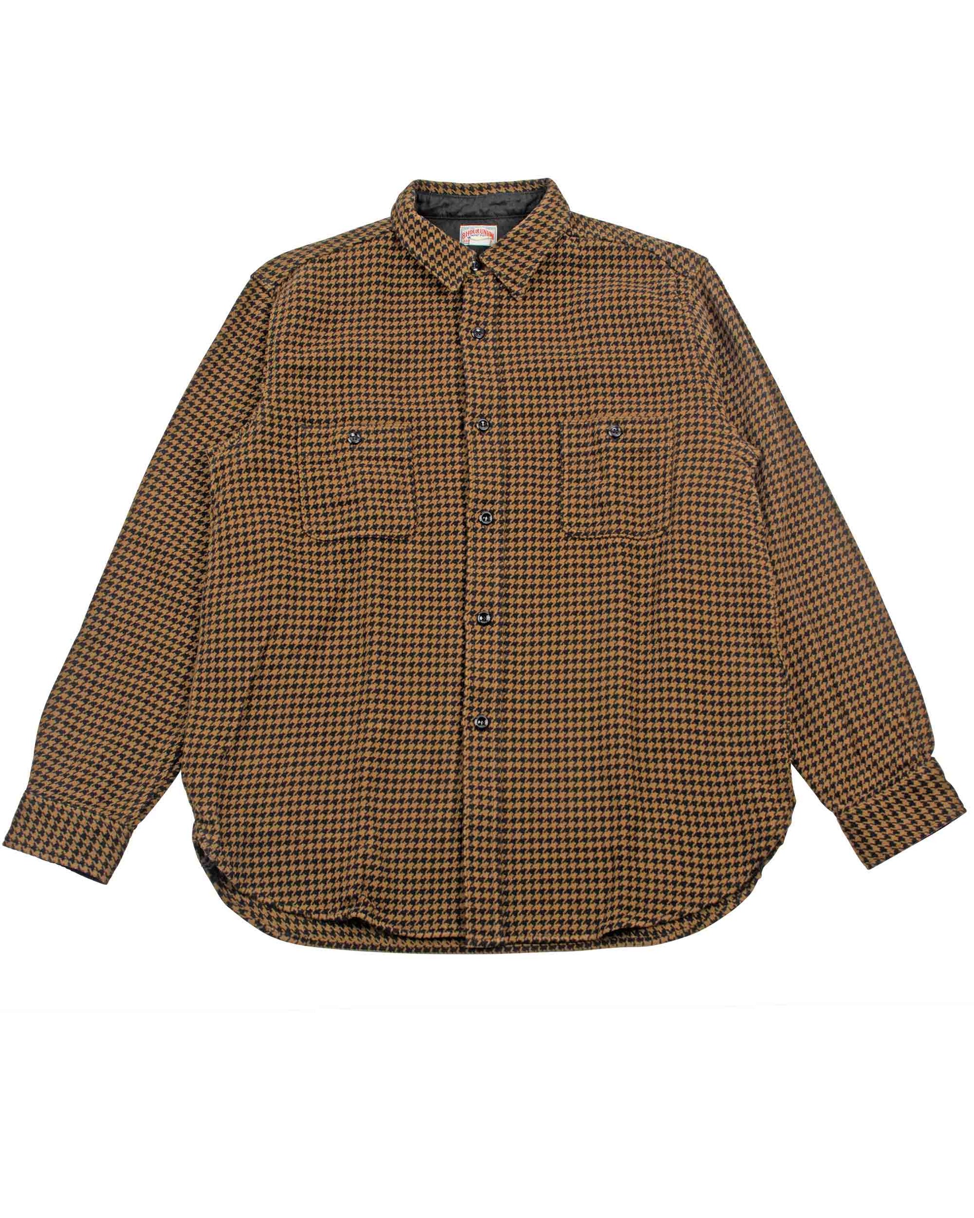 The Real McCoy's MS21102 8HU Houndstooth Flannel Shirt Mustard