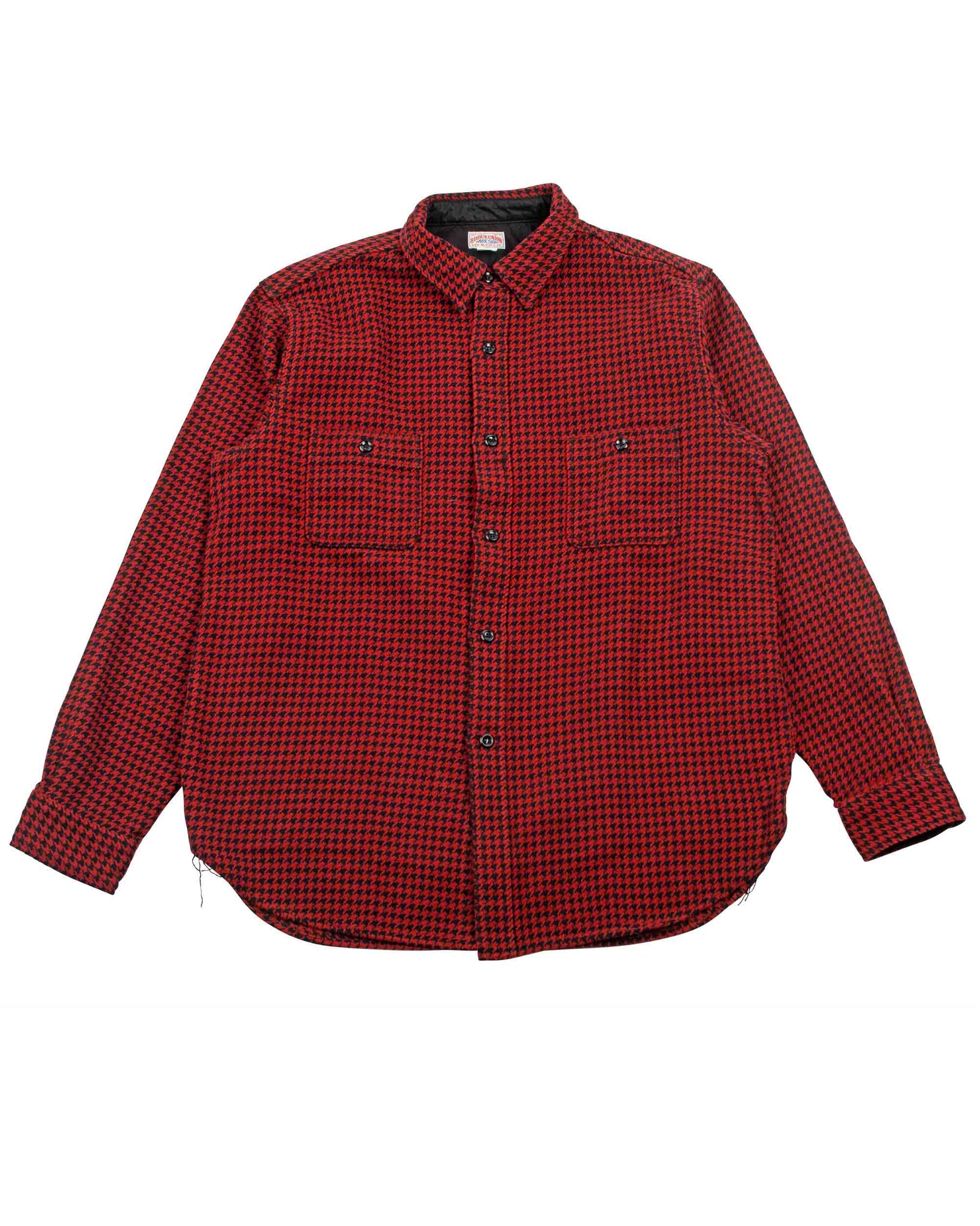 The Real McCoy's MS21102 8HU Houndstooth Flannel Shirt Red