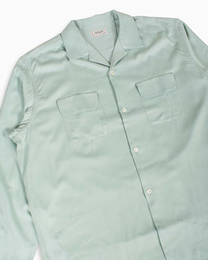 The Real McCoy's MS22004 Open Collar Rayon Shirt Mint Details
