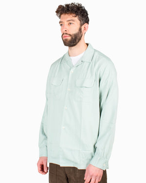 The Real McCoy's MS22004 Open Collar Rayon Shirt Mint Side