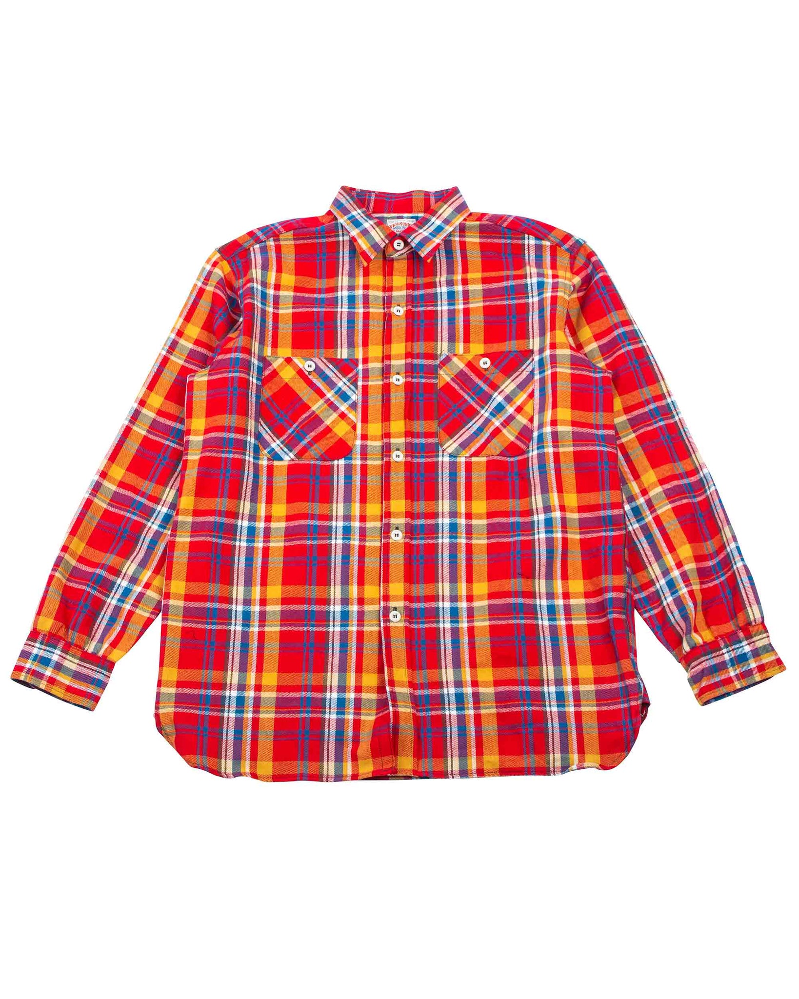 The Real McCoy's MS22005 8HU Check Flannel Shirt Red