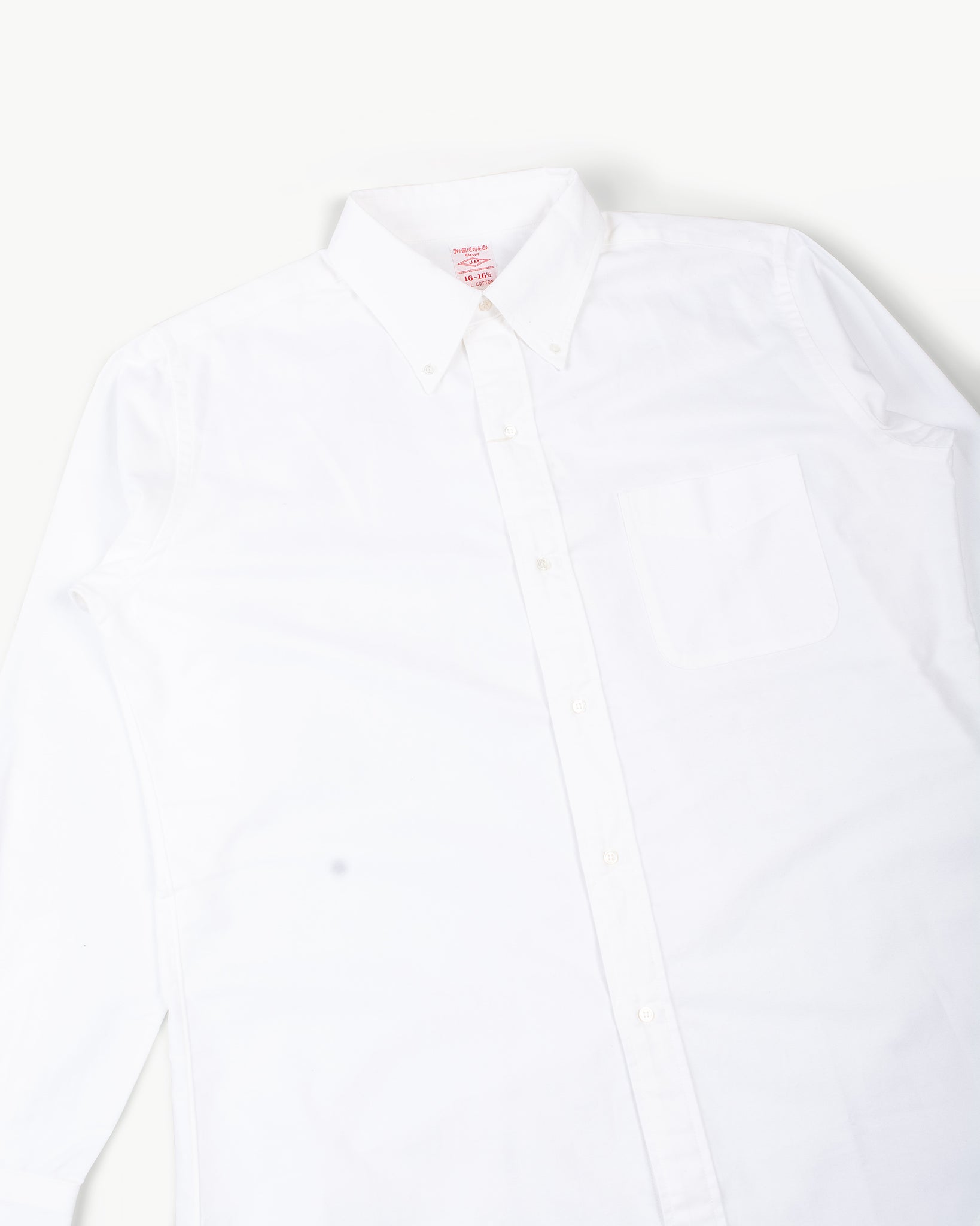 The Real McCoy's MS22008 Joe McCoy Button Down Shirt White Details
