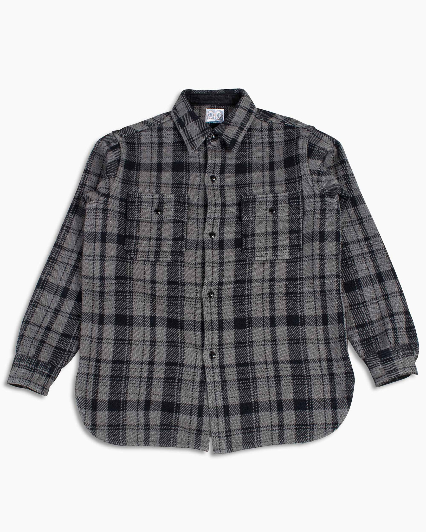 The Real McCoy's MS22101 8HU Heavy Weight Flannel Shirt Grey