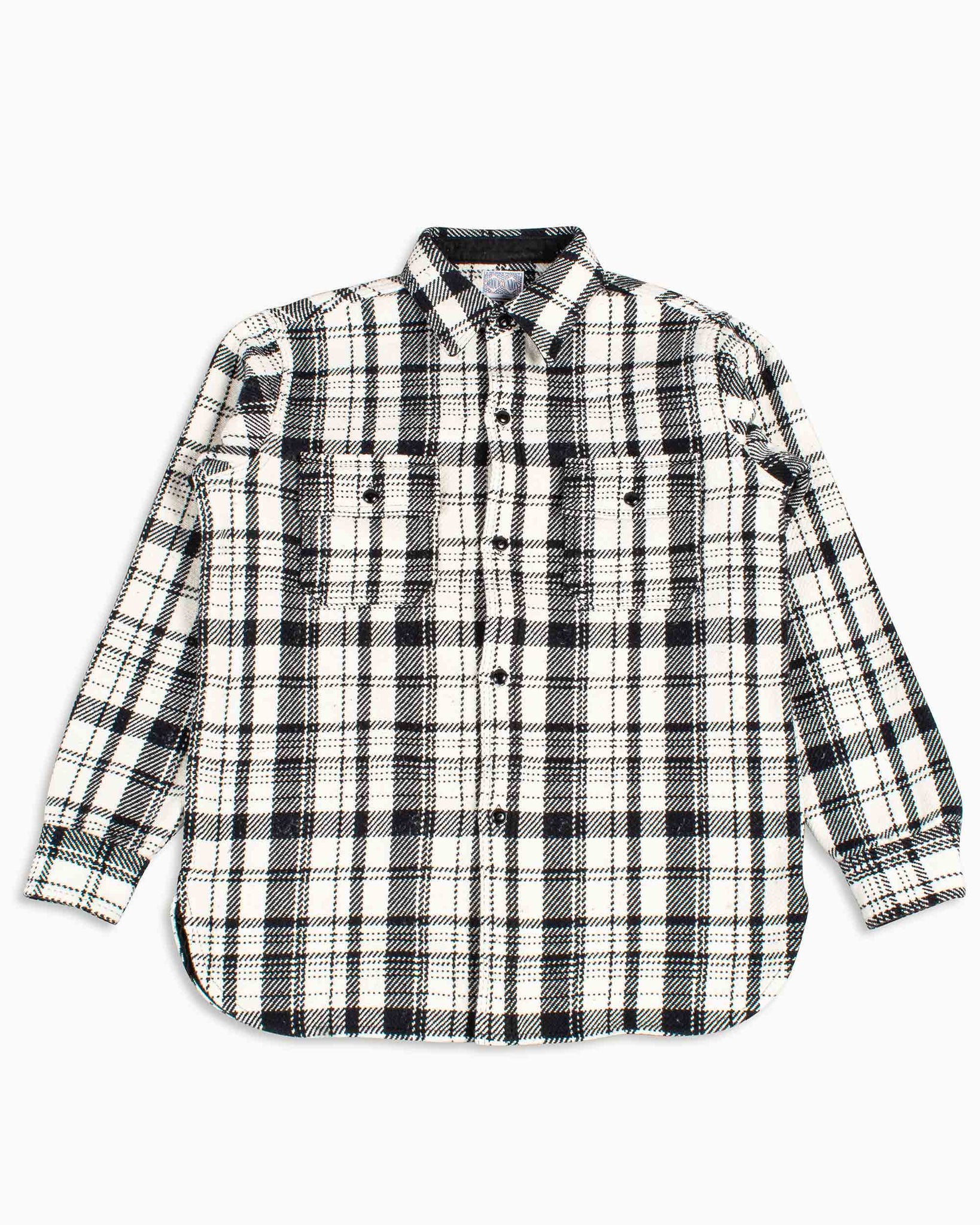The Real McCoy's MS22101 8HU Heavy Weight Flannel Shirt White