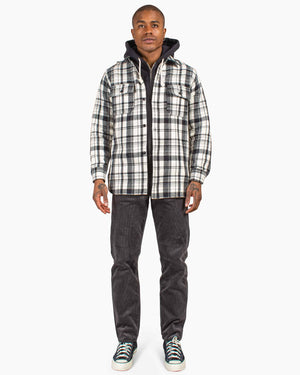 The Real McCoy's MS22101 8HU Heavy Weight Flannel Shirt White Model