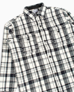 The Real McCoy's MS22101 8HU Heavy Weight Flannel Shirt White Details