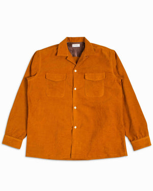The Real McCoy's MS22102 Corduroy Open Collar Shirt Mustard