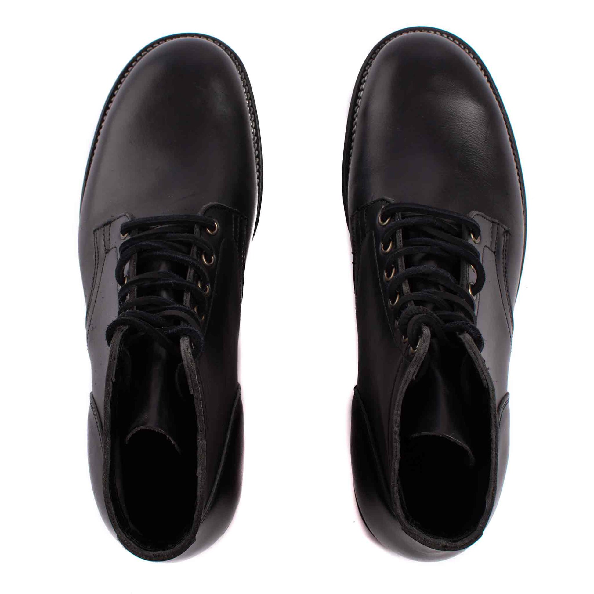 Viberg Black Chromexcel Service Boot Top