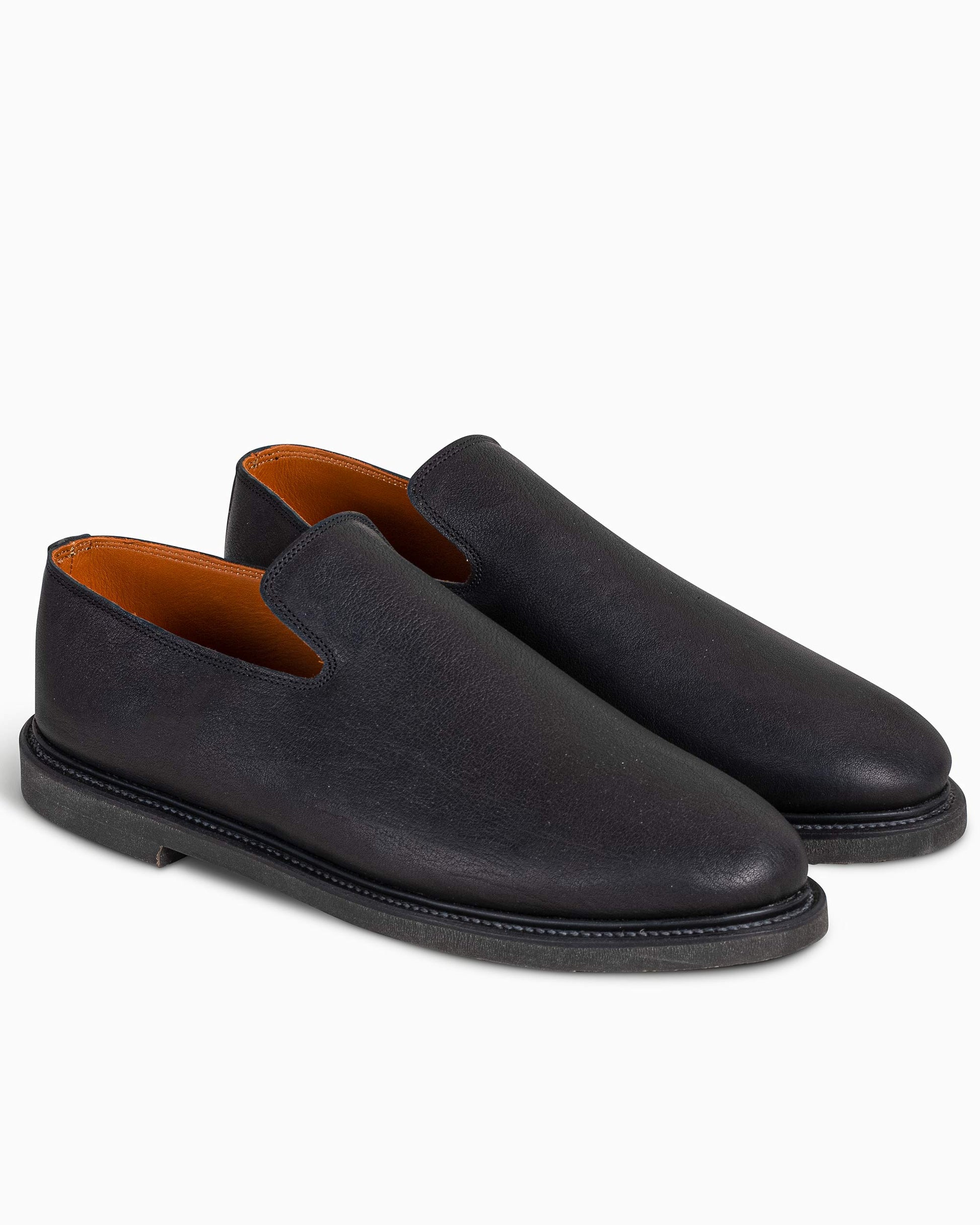 Viberg Slipper Nero Washed Kangaroo Side