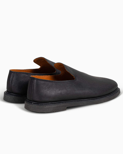 Viberg Slipper Nero Washed Kangaroo Back