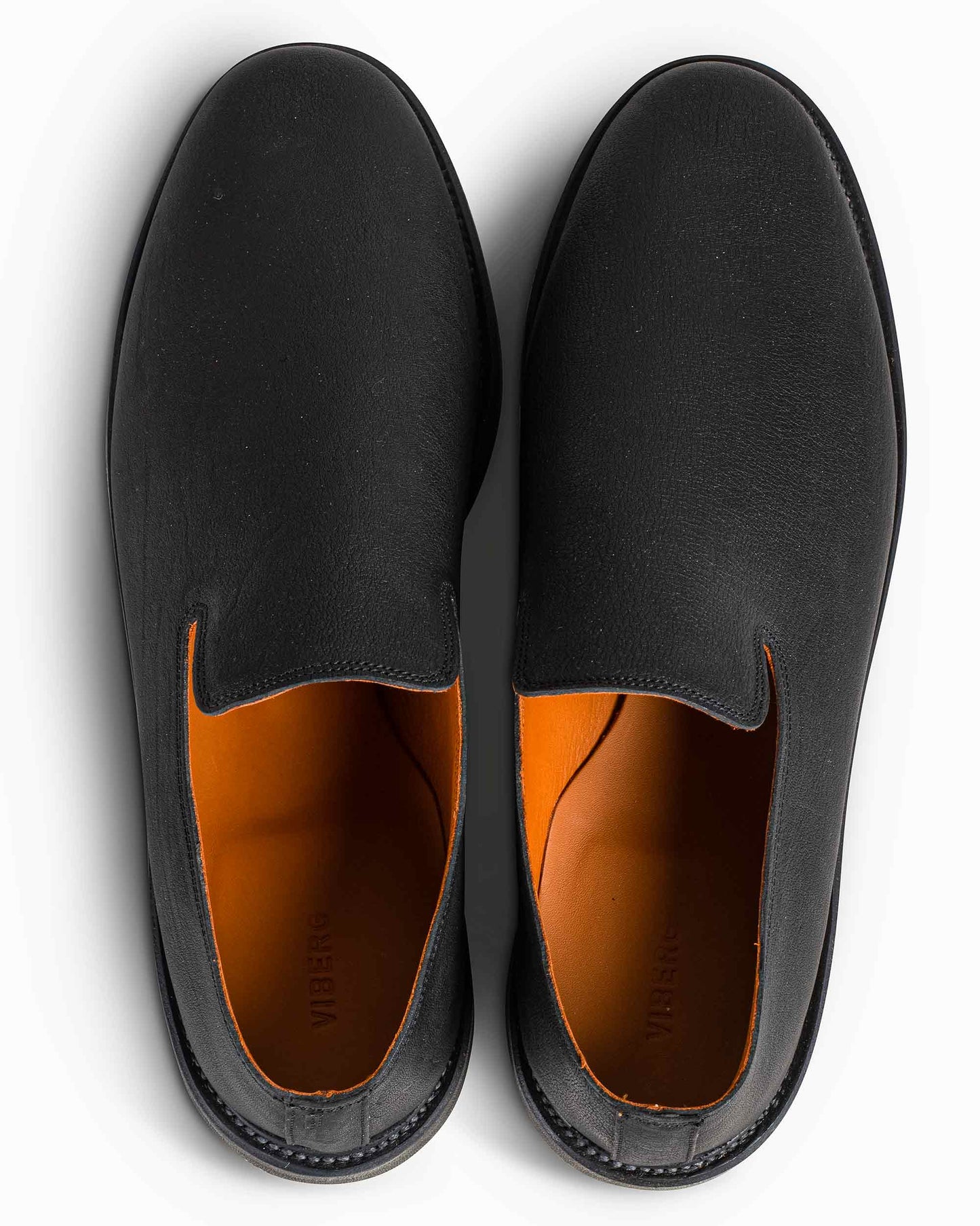 Viberg Slipper Nero Washed Kangaroo Top